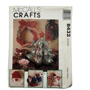 McCalls Crafts Pattern 8432 Christmas Ornaments & Decorations